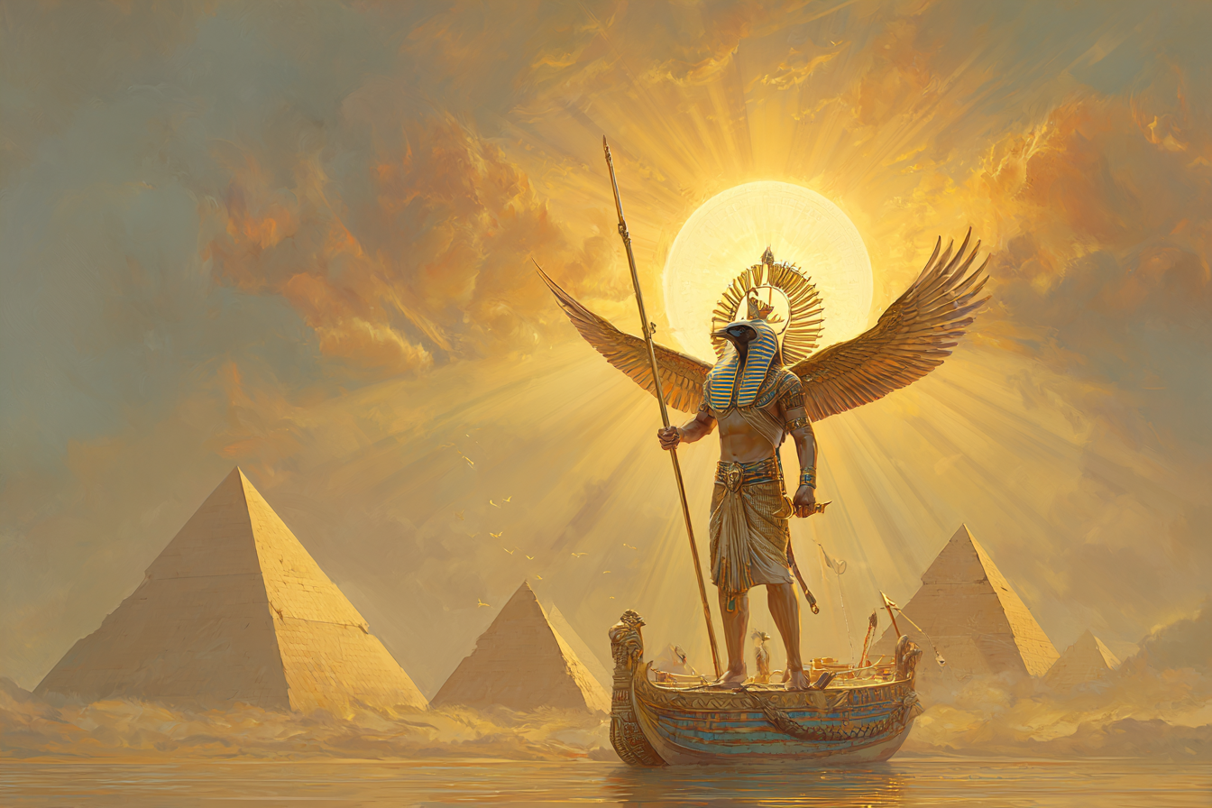 underwoodxie_51995_Ra_falcon-headed_sun_god_golden_sun_disk_c_9c1dc822-ef53-4316-b17e-d52311068590_0.png