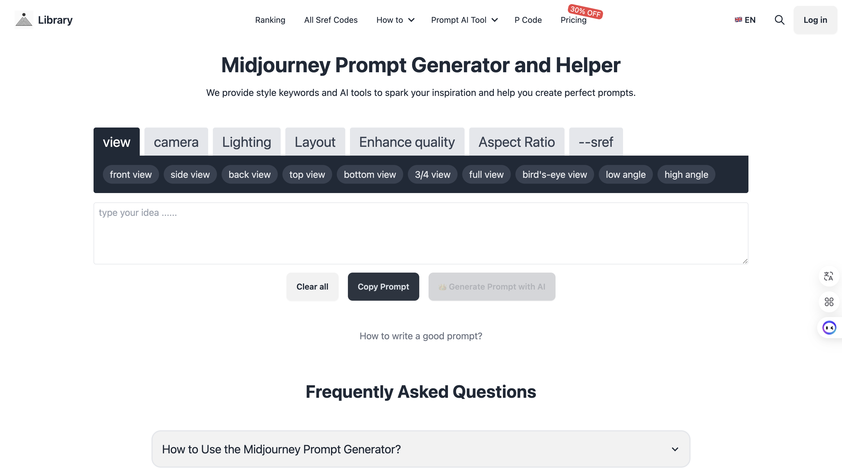 Midjourney Prompt Helper